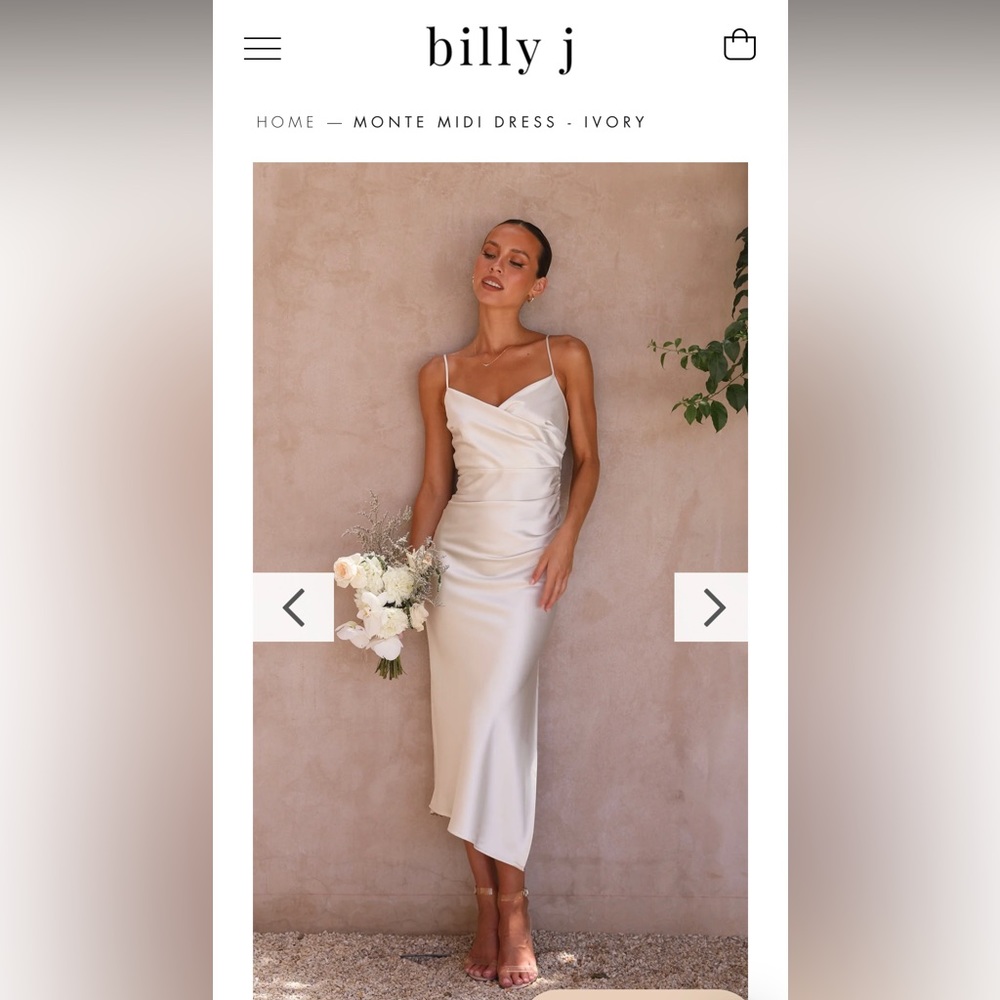 Monte Midi Dress -Ivory